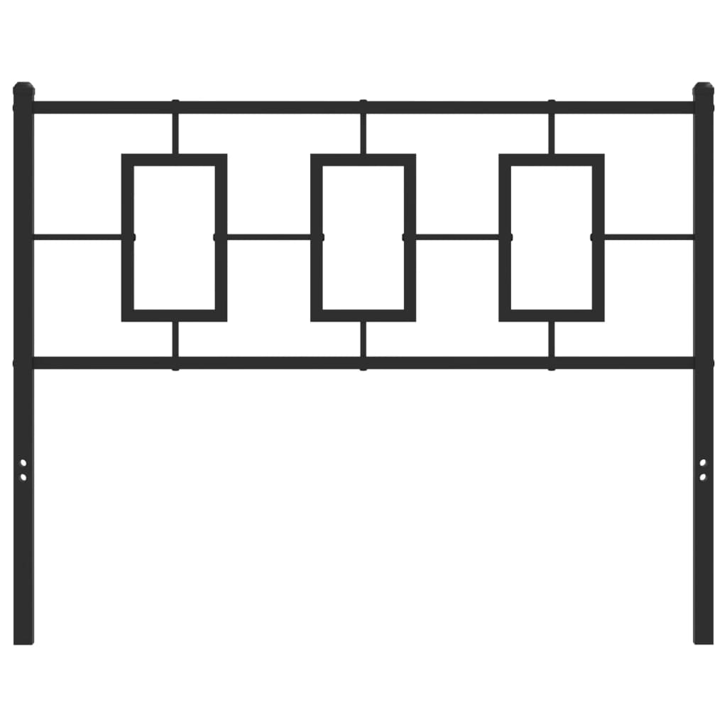 Metal Headboard Black 107 cm