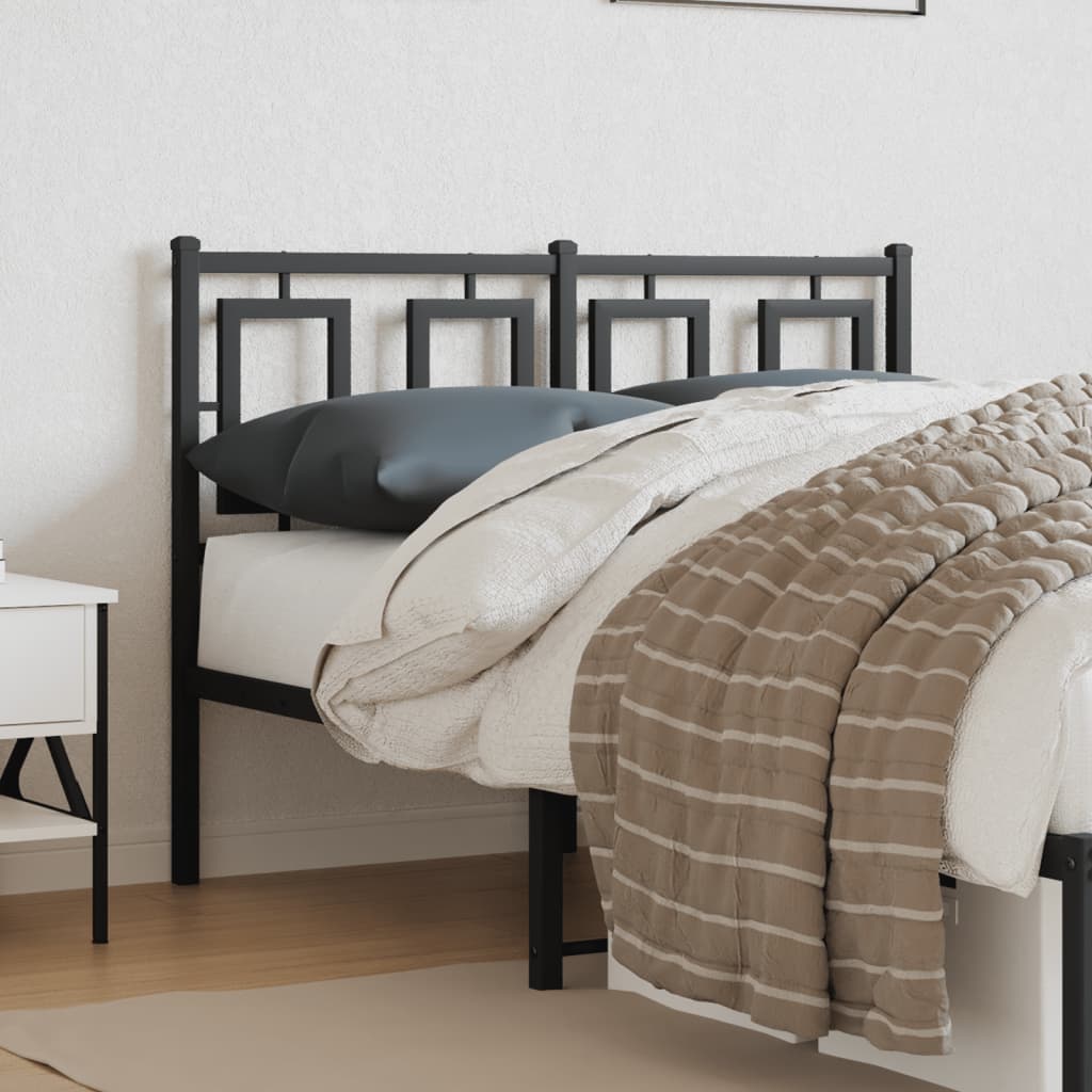 Metal Headboard Black 120 cm