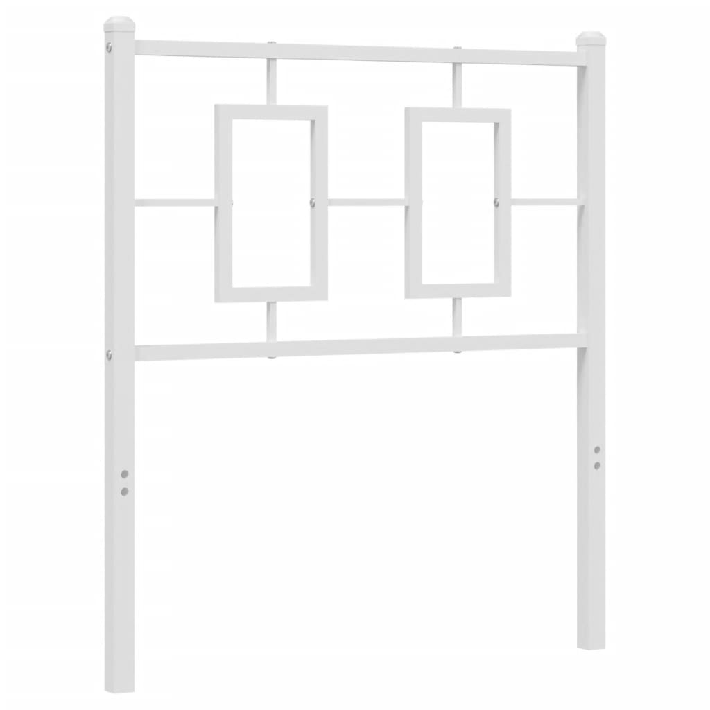 Metal Headboard White 80 cm