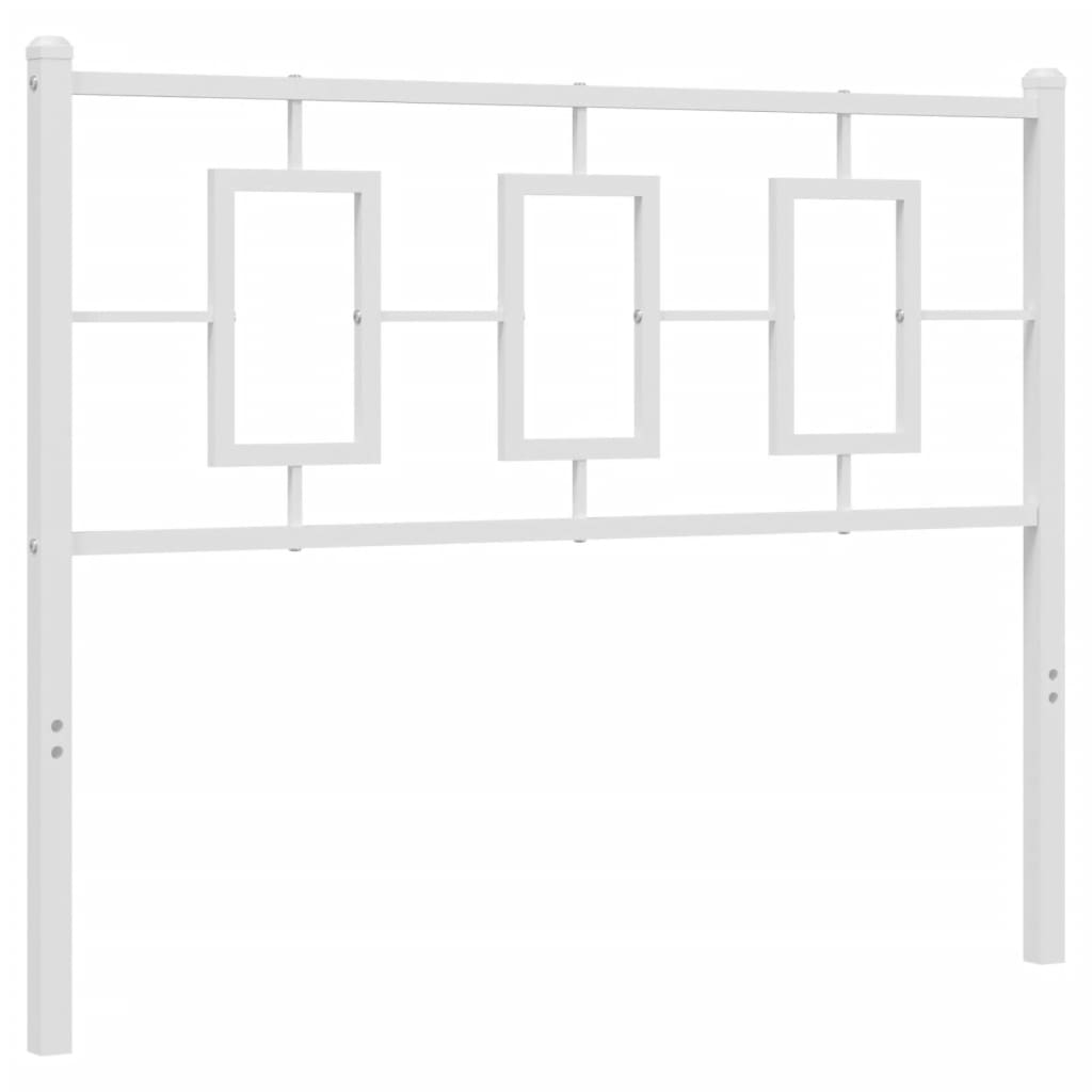 Metal Headboard White 107 cm