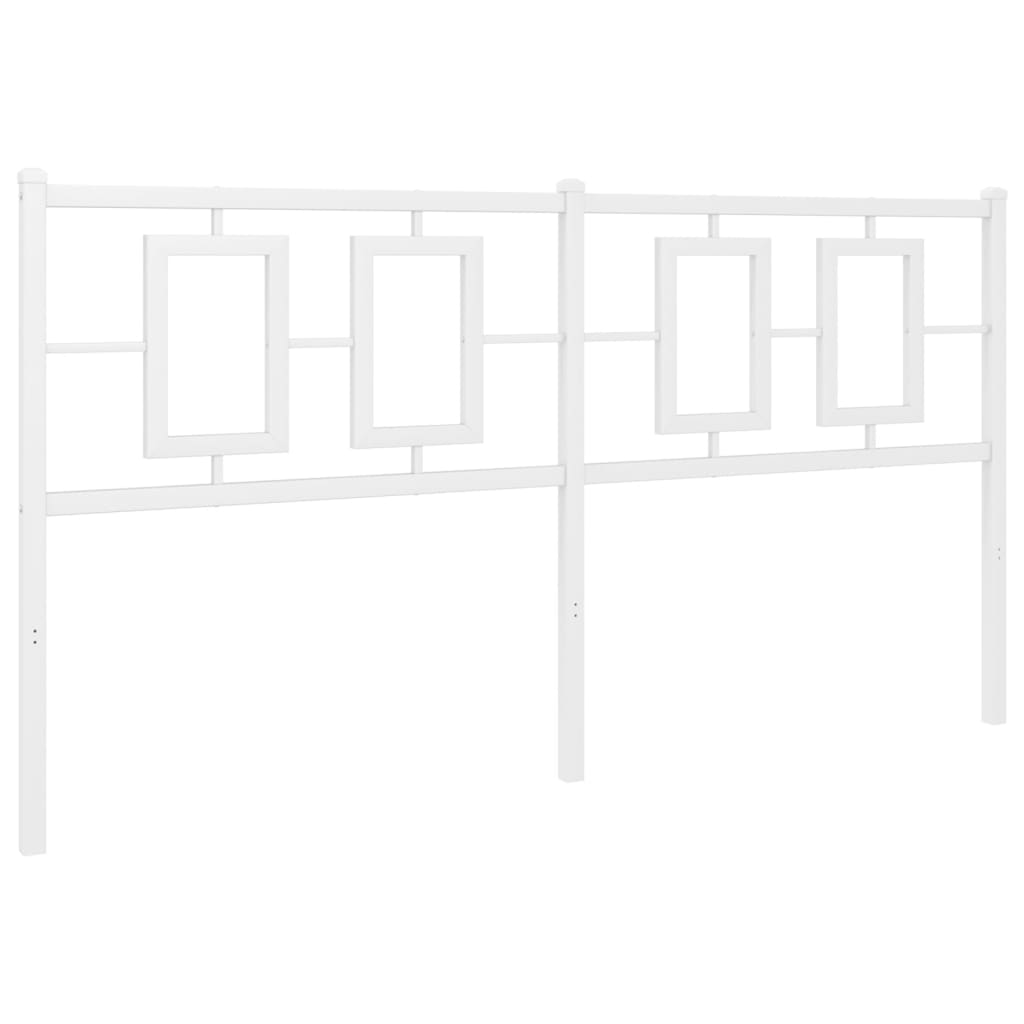 Metal Headboard White 150 cm