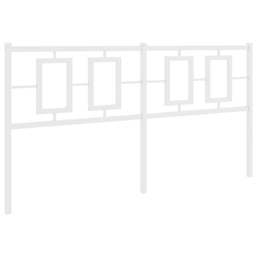 Metal Headboard White 150 cm