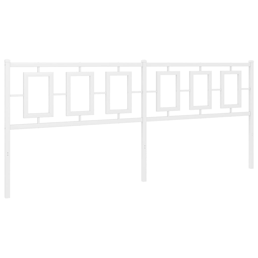 Metal Headboard White 200 cm