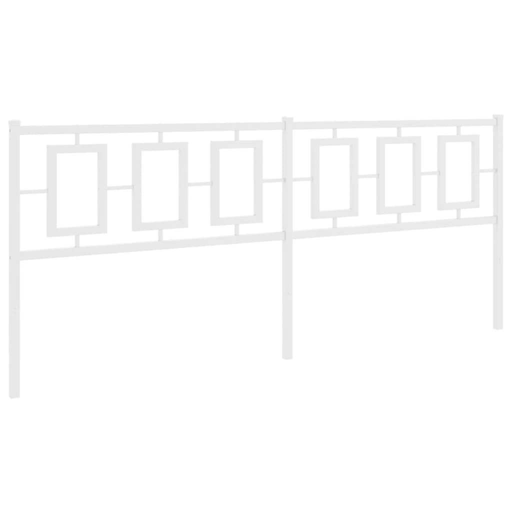 Metal Headboard White 200 cm