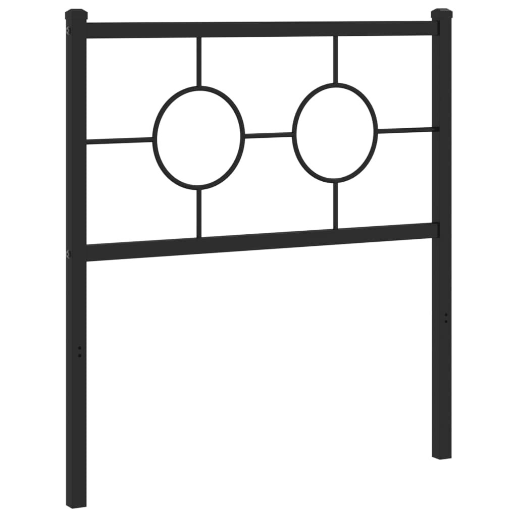 Metal Headboard Black 75 cm