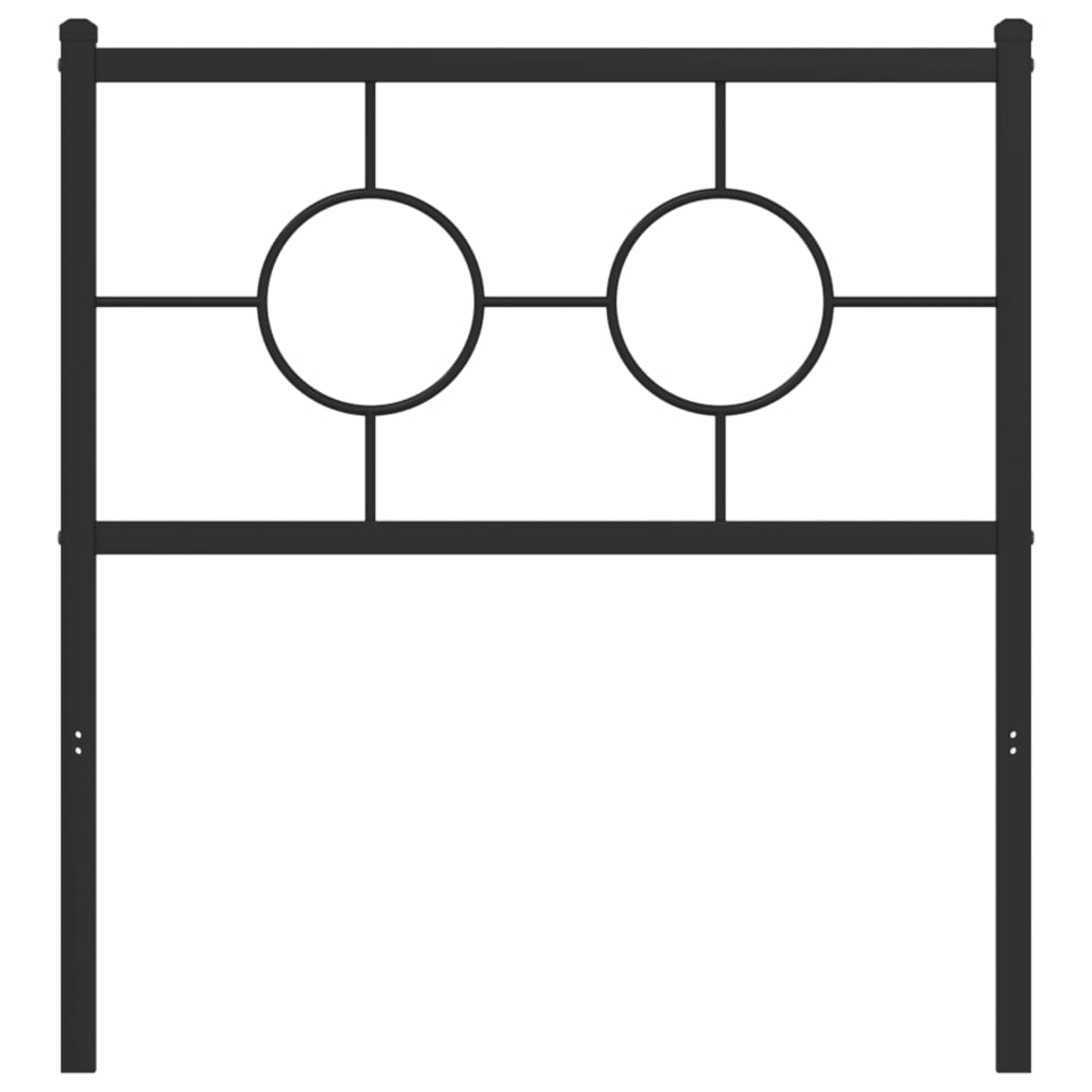 Metal Headboard Black 75 cm