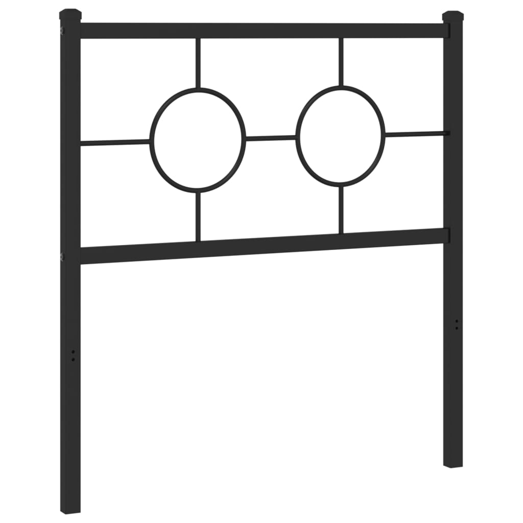 Metal Headboard Black 75 cm