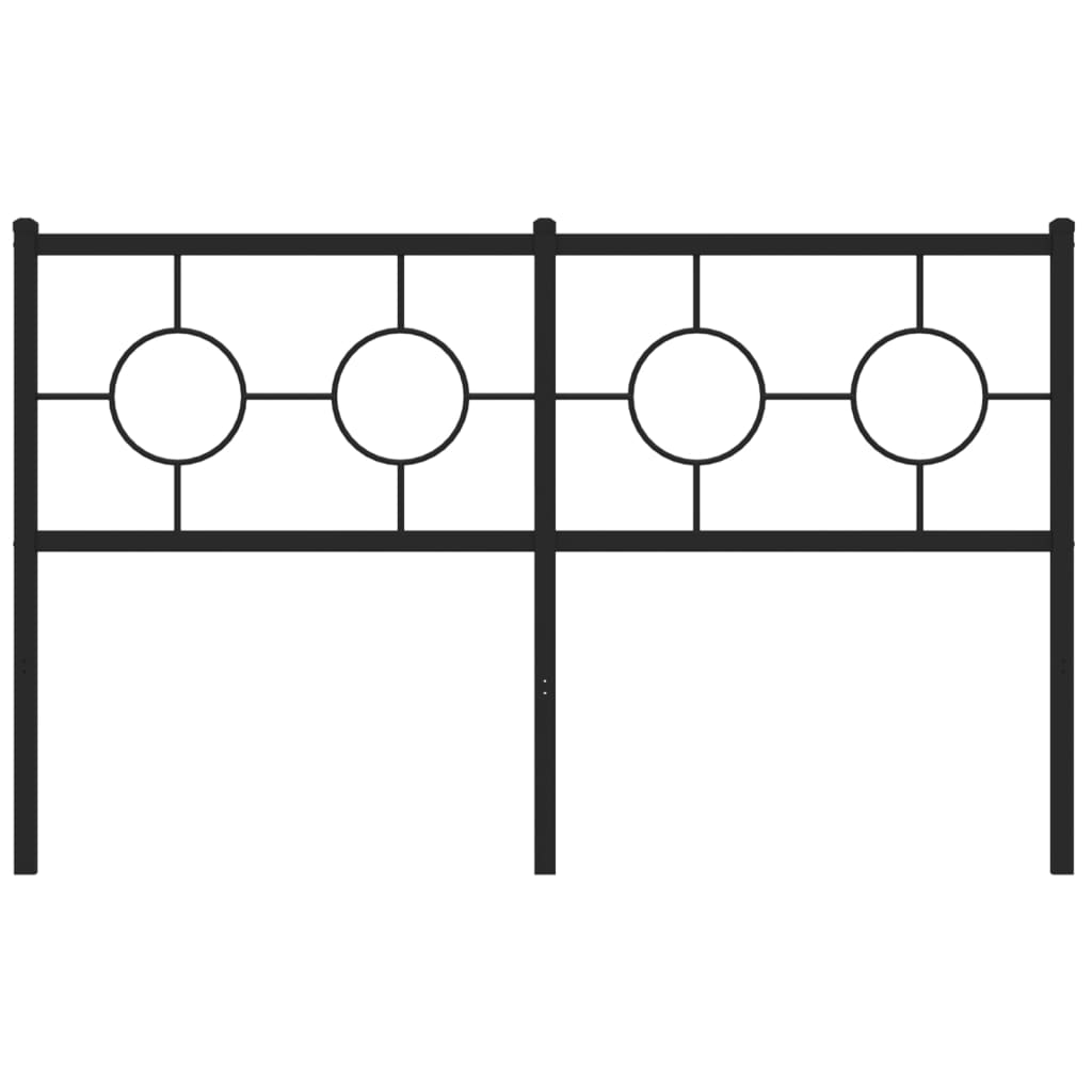 Metal Headboard Black 140 cm