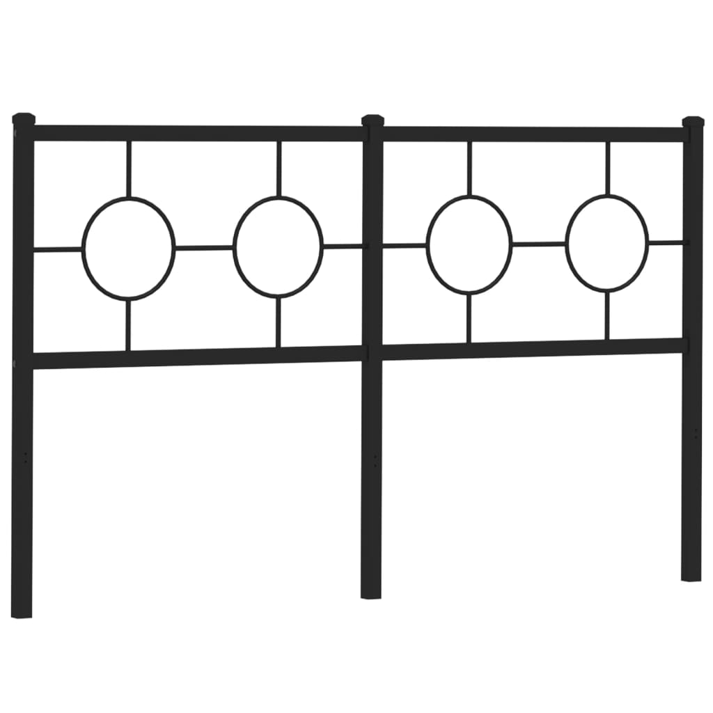 Metal Headboard Black 160 cm