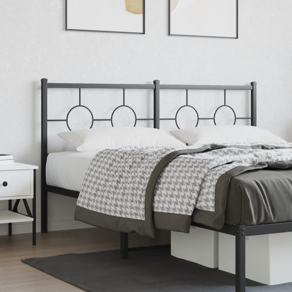 Metal Headboard Black 160 cm