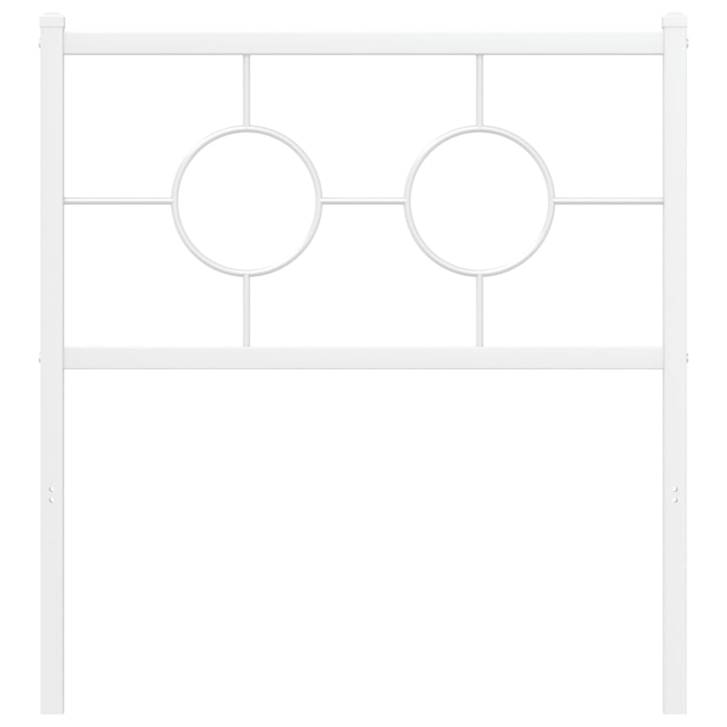 Metal Headboard White 75 cm