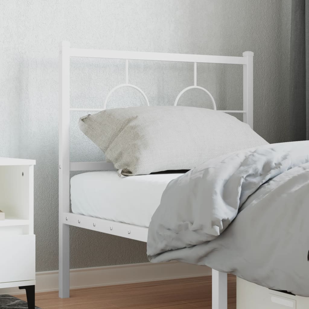 Metal Headboard White 75 cm