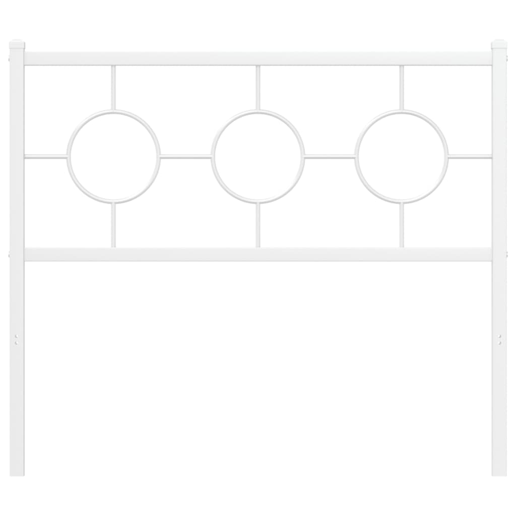 Metal Headboard White 100 cm