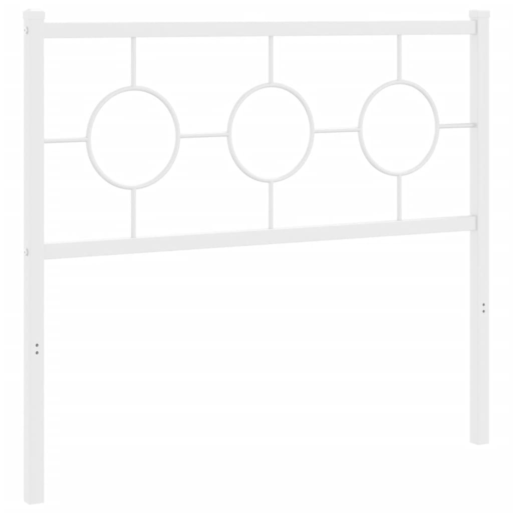 Metal Headboard White 100 cm