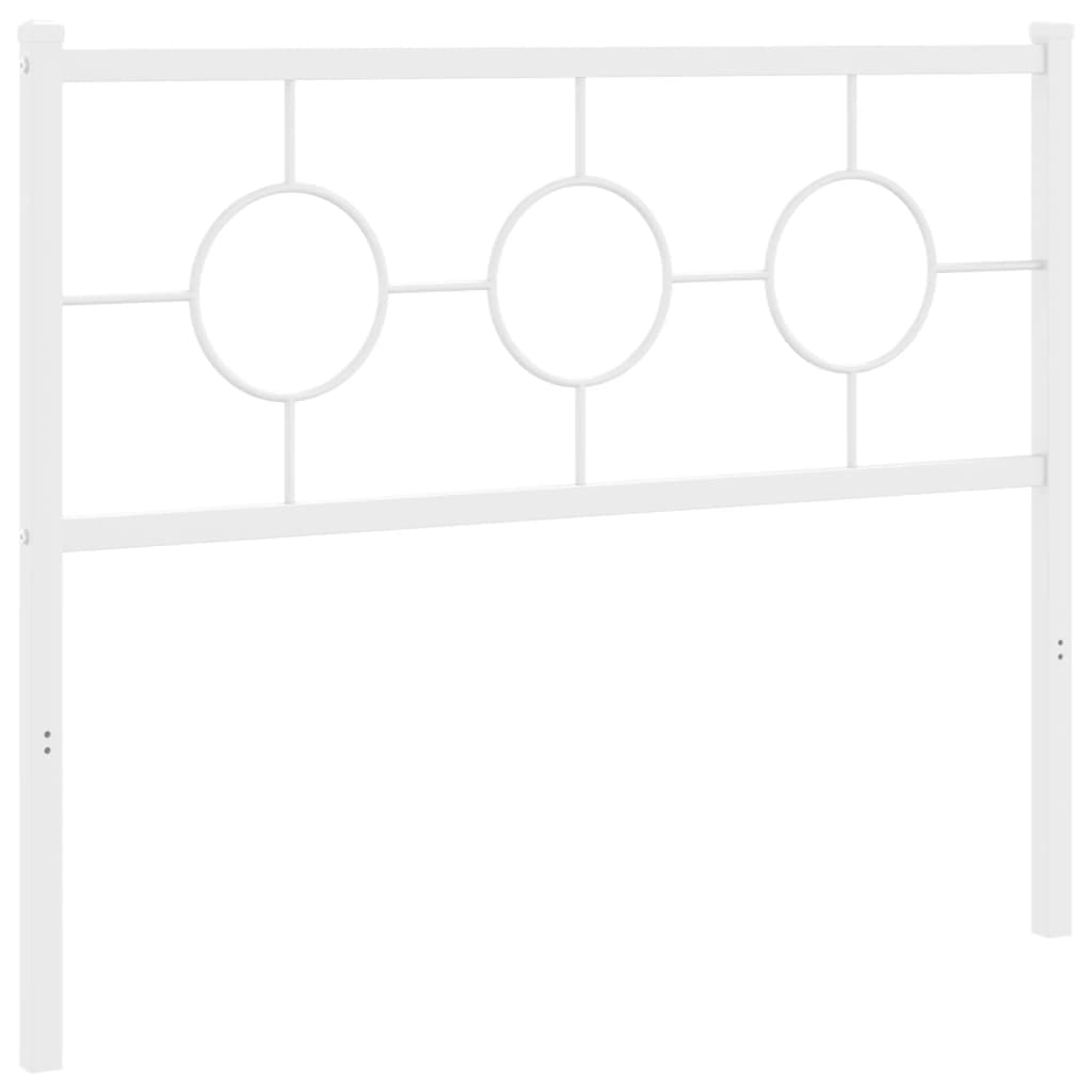 Metal Headboard White 107 cm