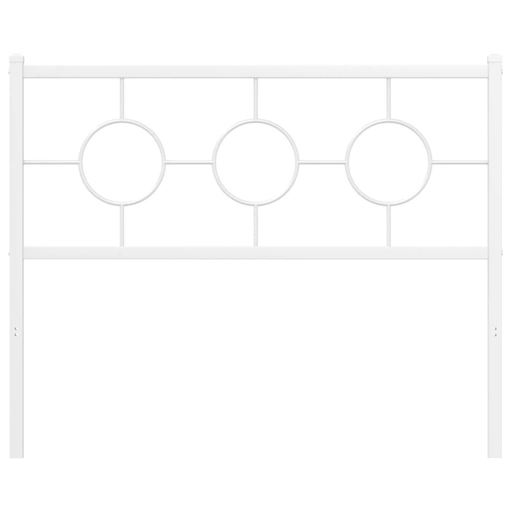 Metal Headboard White 107 cm