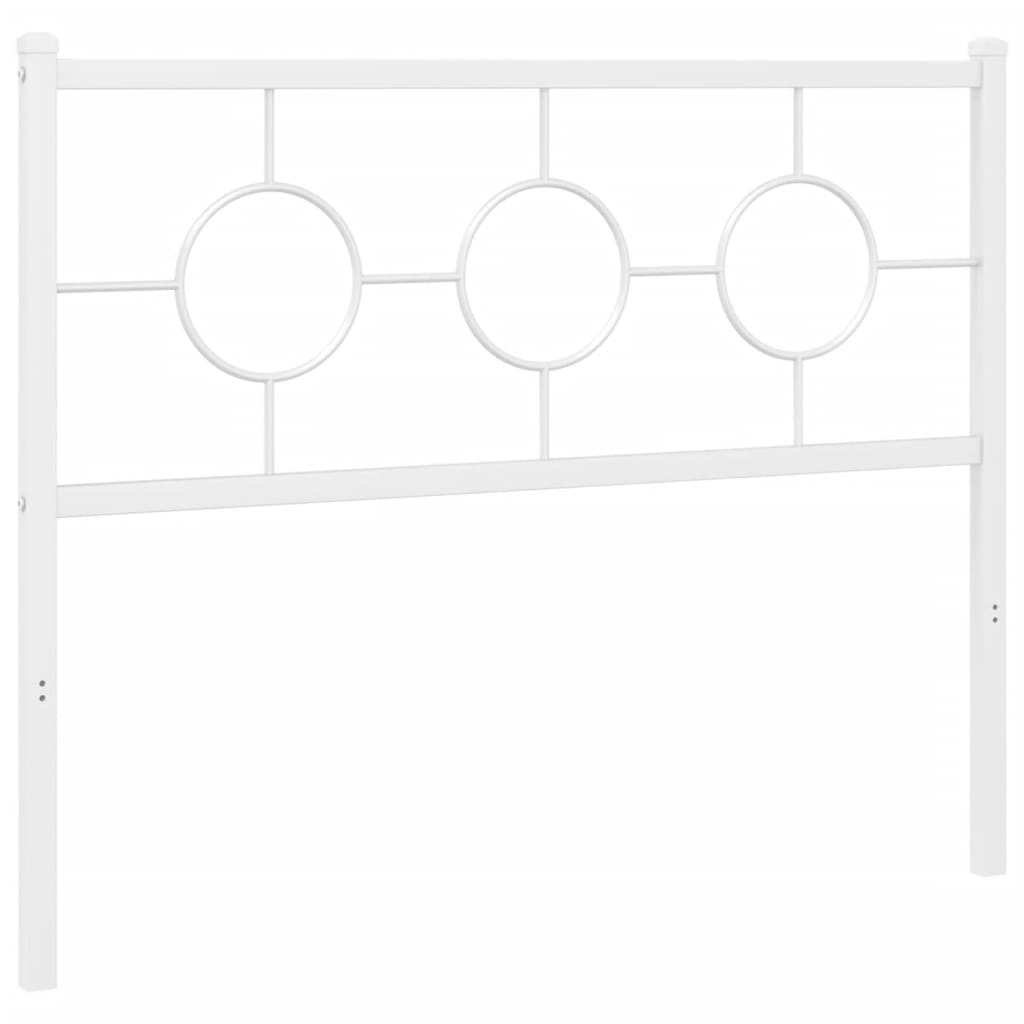Metal Headboard White 107 cm