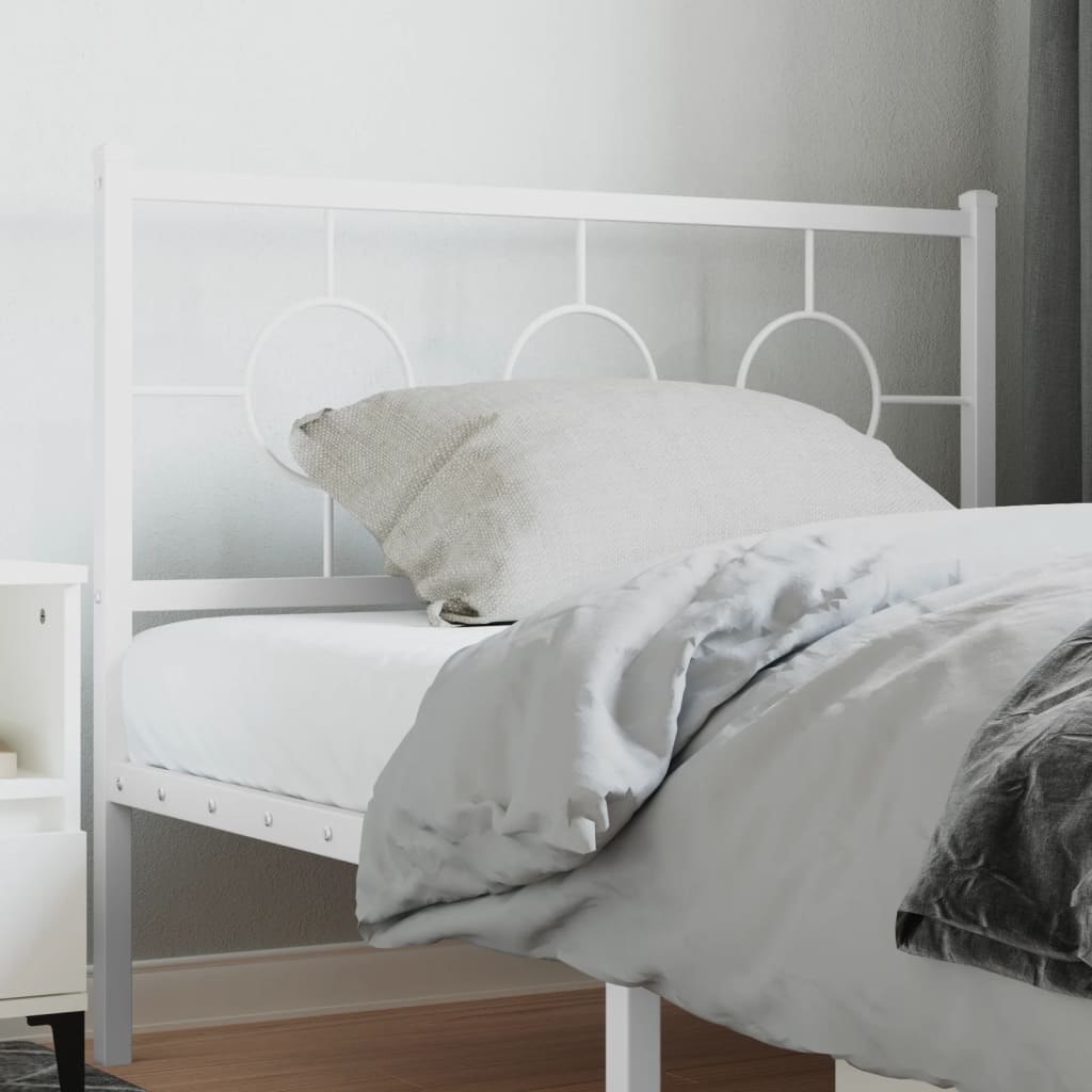 Metal Headboard White 107 cm