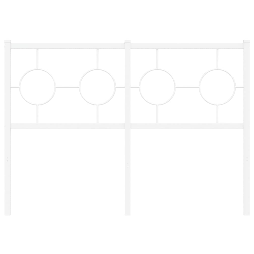 Metal Headboard White 120 cm