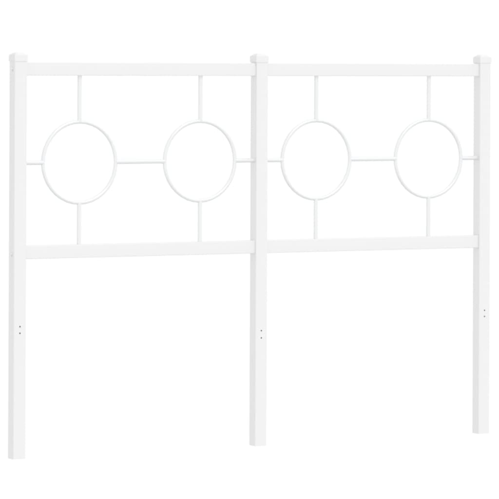 Metal Headboard White 120 cm