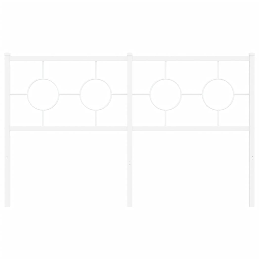 Metal Headboard White 140 cm