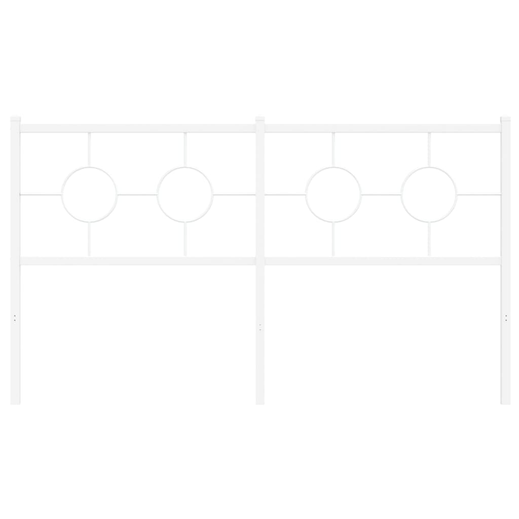 Metal Headboard White 150 cm