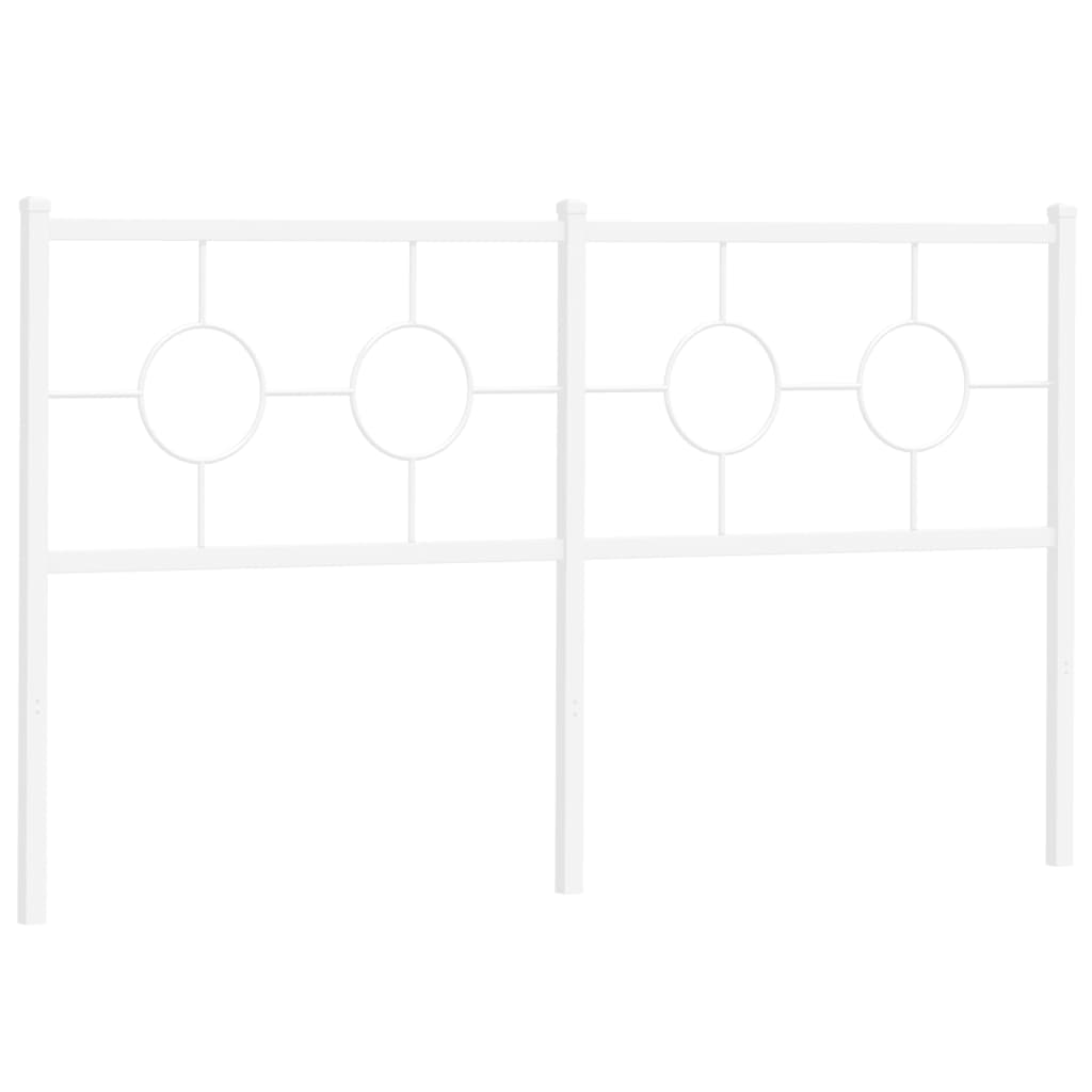Metal Headboard White 150 cm