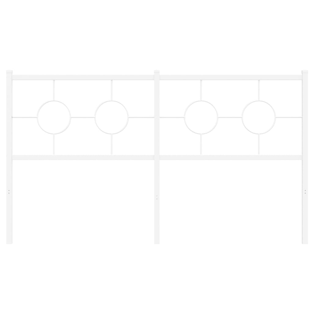 Metal Headboard White 160 cm