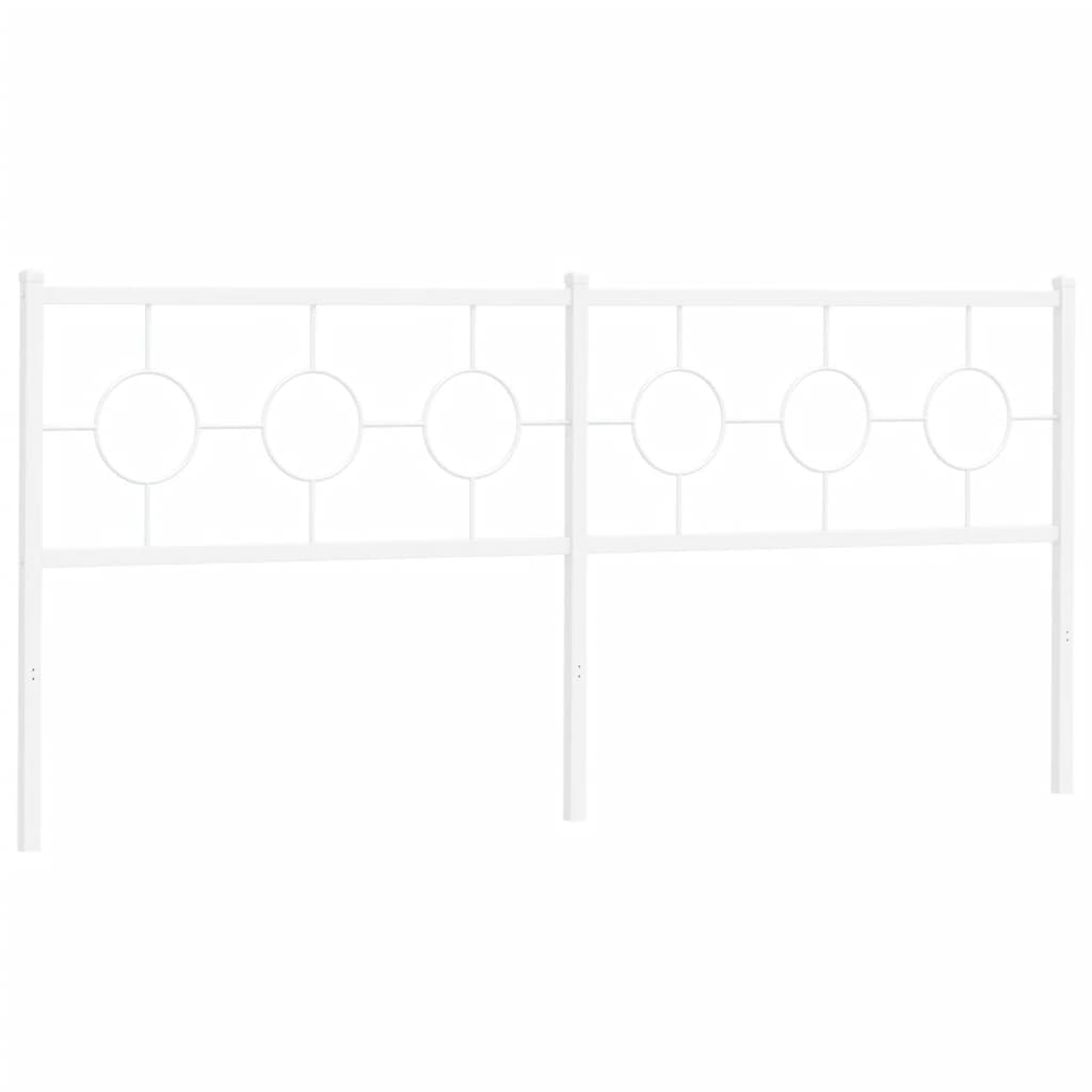 Metal Headboard White 193 cm
