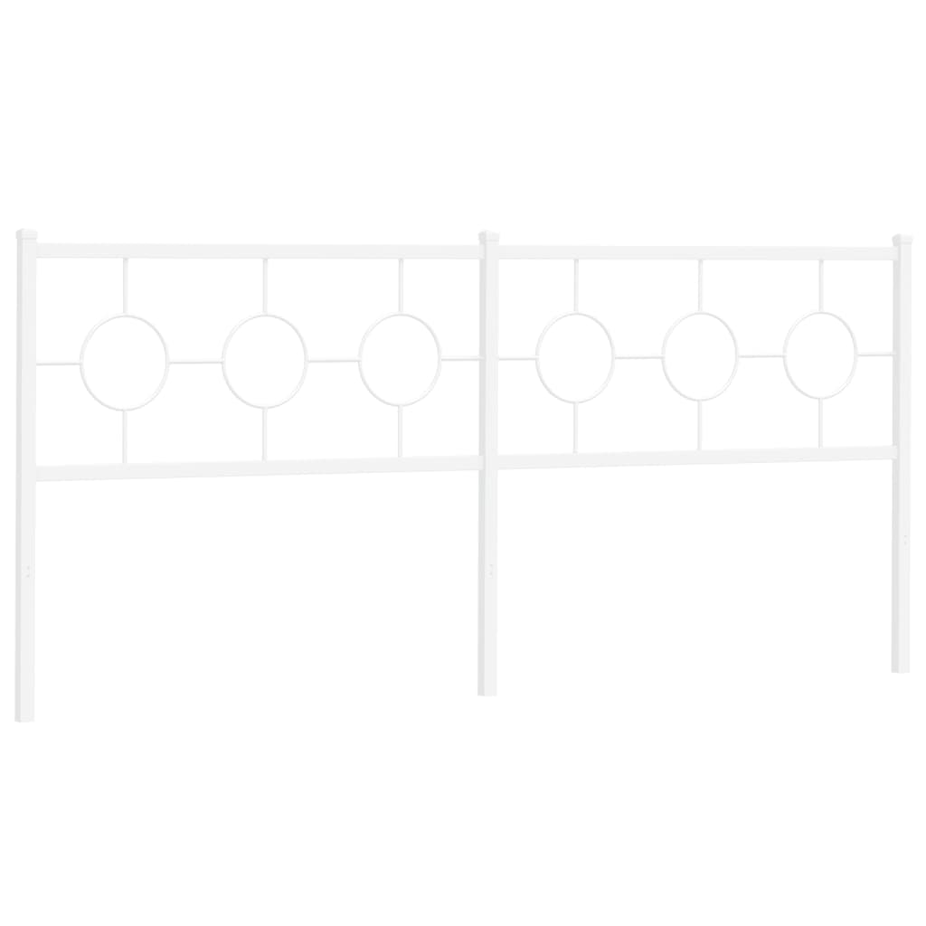 Metal Headboard White 200 cm