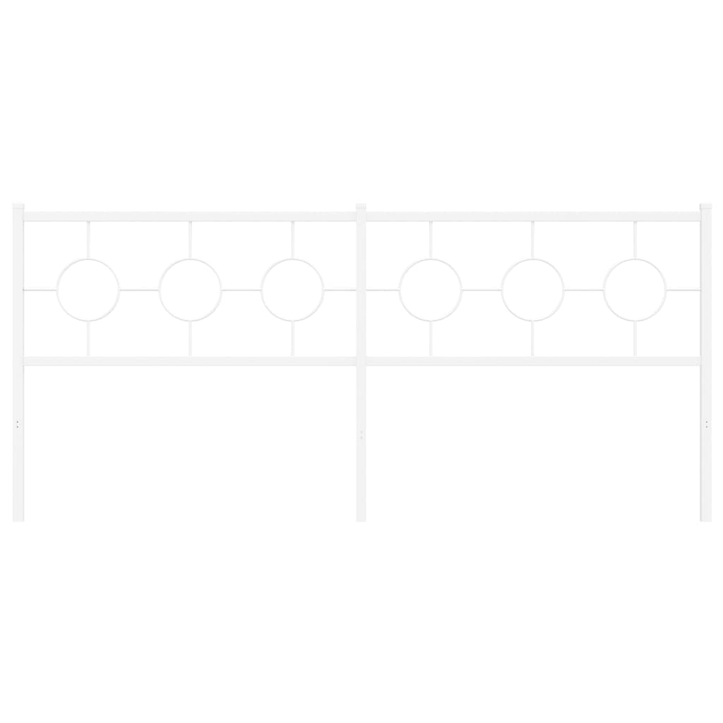 Metal Headboard White 200 cm