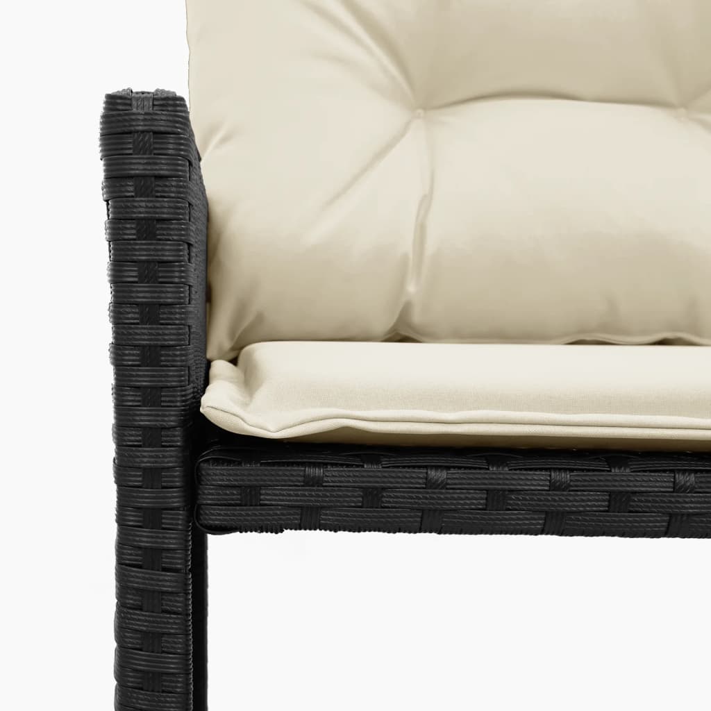 Outdoor Patio Poly Rattan Garden L-Shaped Corner Sofa Set With Cushions Table