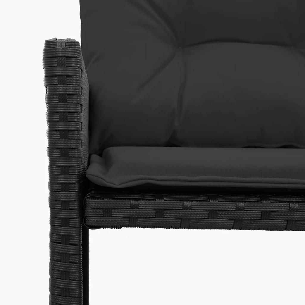 Outdoor Patio Poly Rattan Garden L-Shaped Corner Sofa Set With Cushions Table