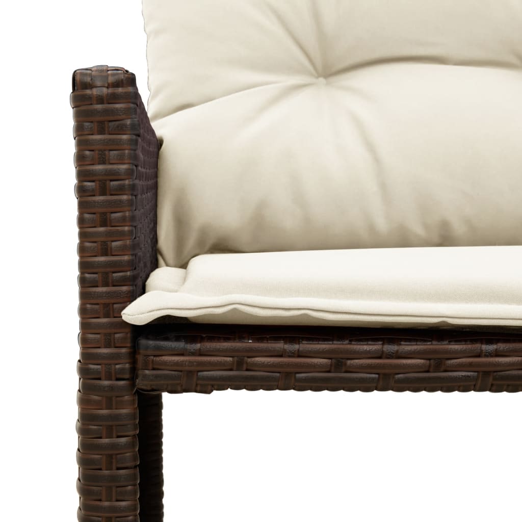 Outdoor Patio Poly Rattan Garden L-Shaped Corner Sofa Set With Cushions Table
