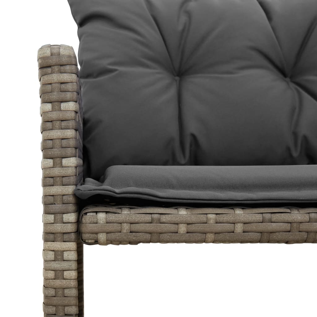 Outdoor Patio Poly Rattan Garden L-Shaped Corner Sofa Set With Cushions Table