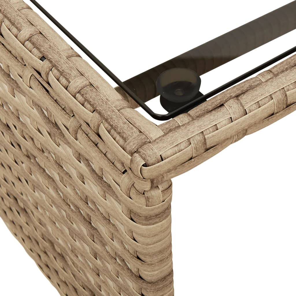 Outdoor Patio Poly Rattan Garden L-Shaped Corner Sofa Set With Cushions Table