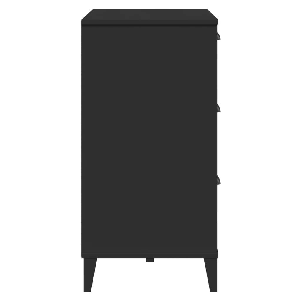 Drawer Cabinet VIKEN Black Engineered Wood