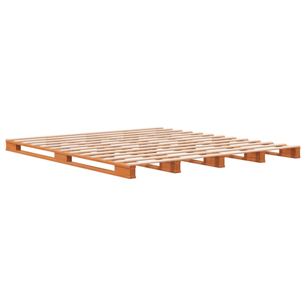 Pallet Bed Wax Brown 180x200 cm Super King Size Solid Wood Pine