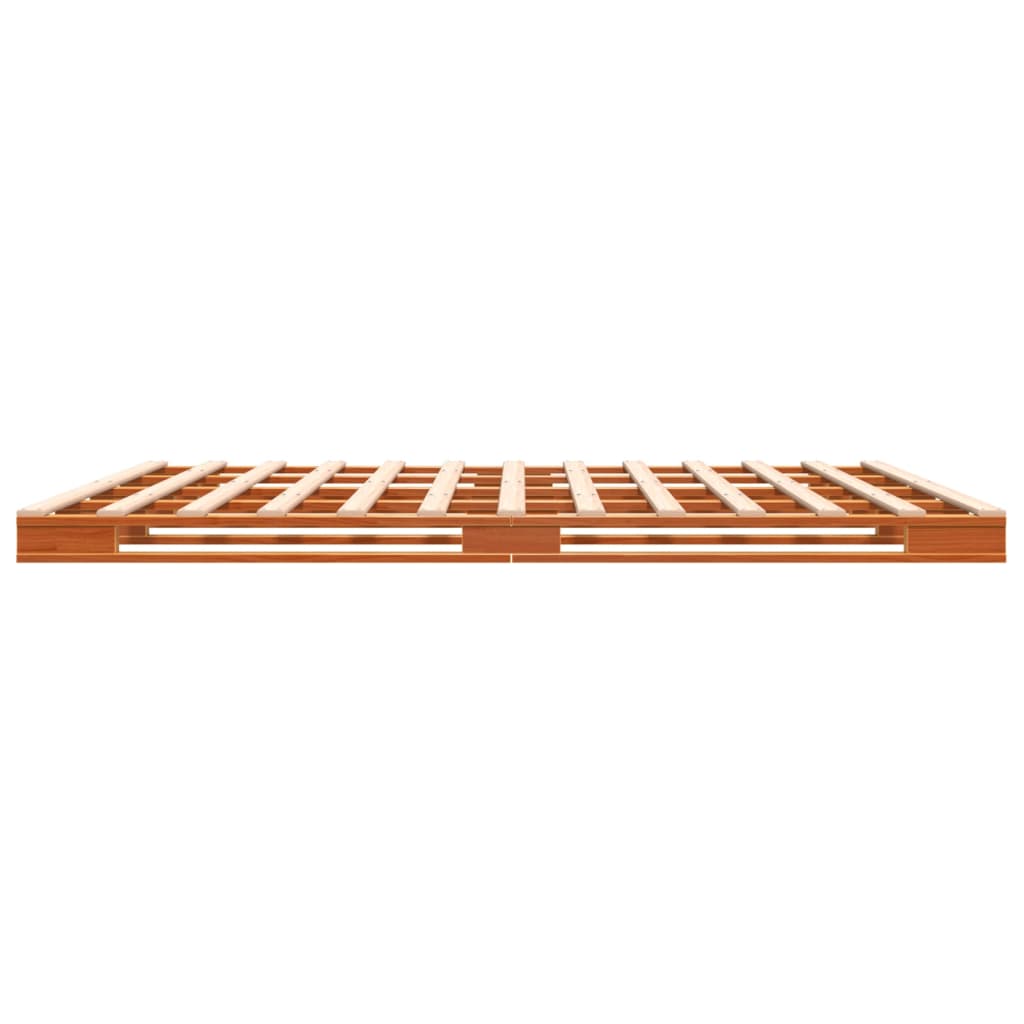 Pallet Bed Wax Brown 180x200 cm Super King Size Solid Wood Pine