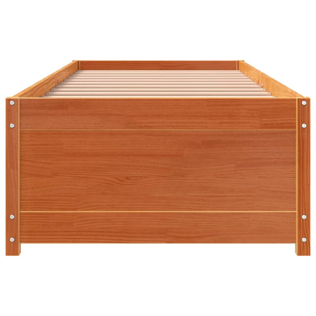 Day Bed Wax Brown 90x200 cm Solid Wood Pine