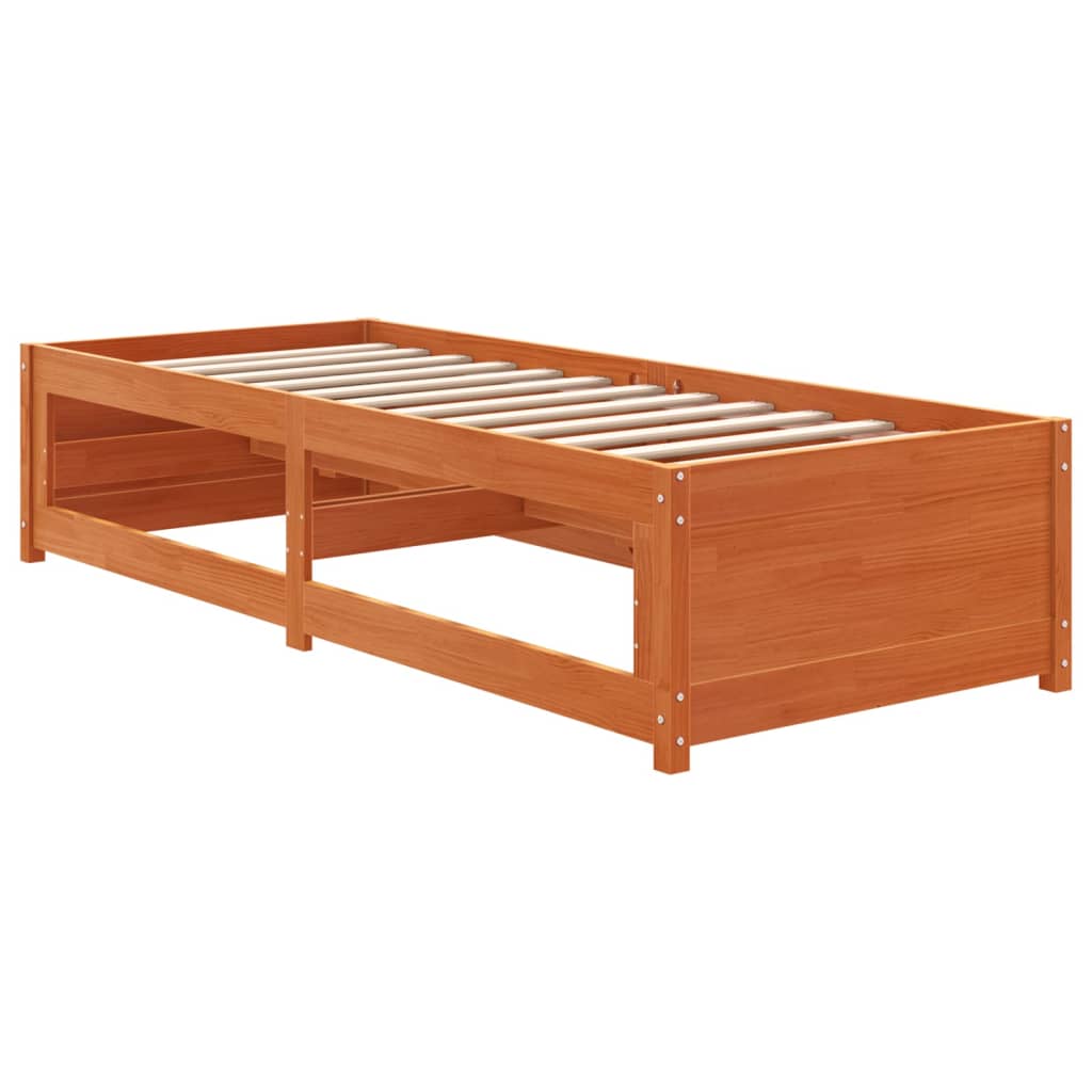 Day Bed Wax Brown 90x200 cm Solid Wood Pine