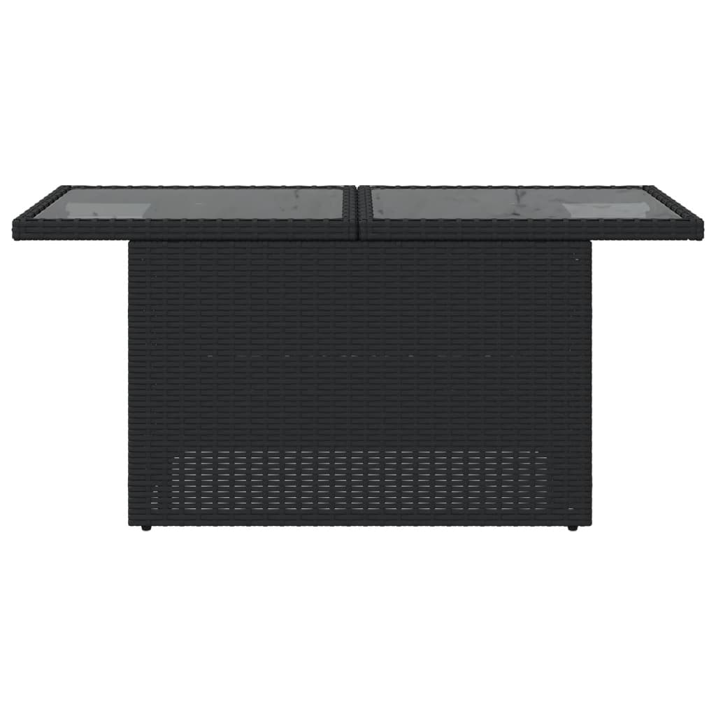 Outdoor Patio Poly Rattan Adjustable Garden Dining Table Outside Coffee Tables