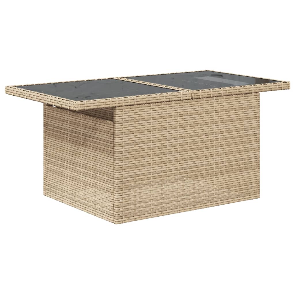 Outdoor Patio Poly Rattan Adjustable Garden Dining Table Outside Coffee Tables