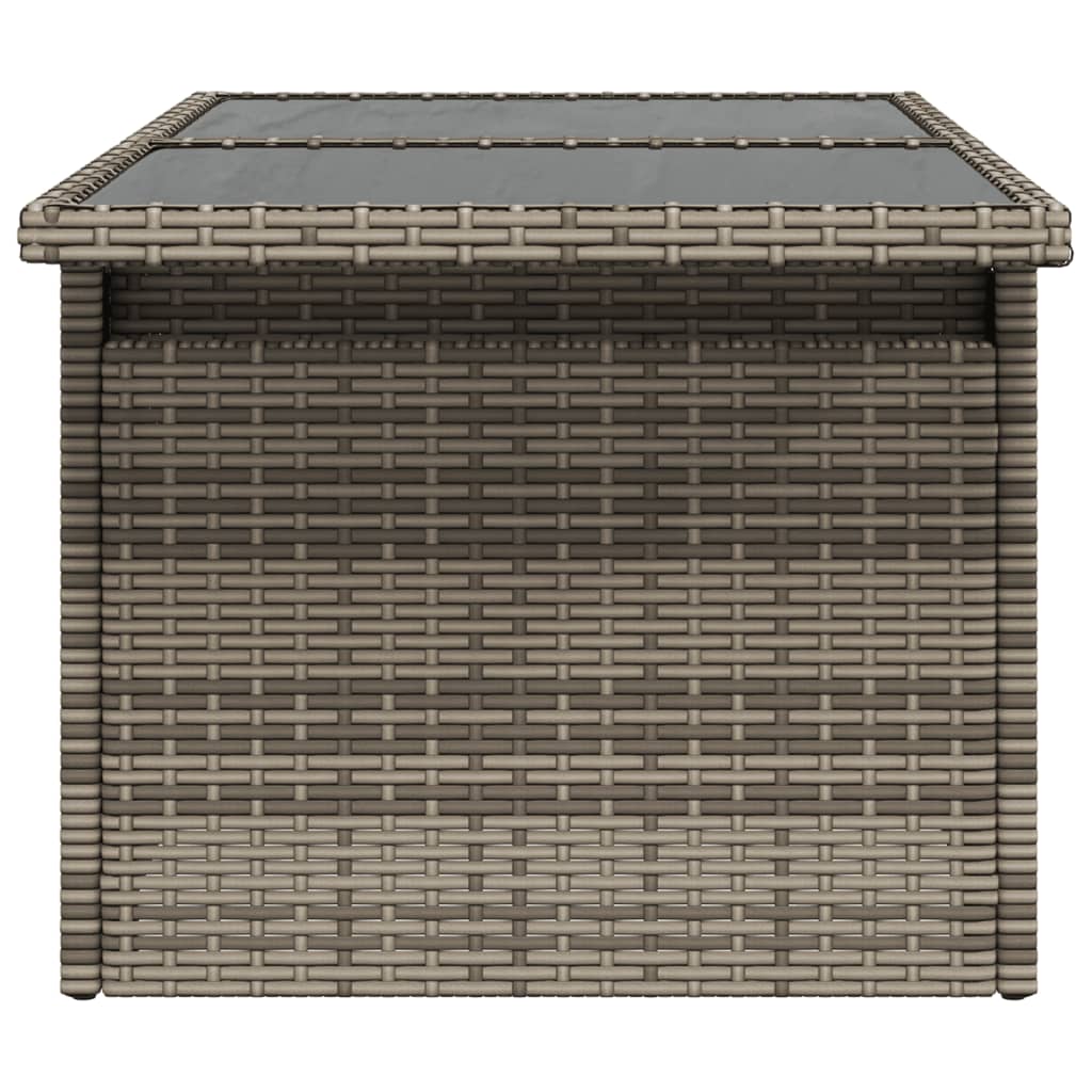 Outdoor Patio Poly Rattan Adjustable Garden Dining Table Outside Coffee Tables