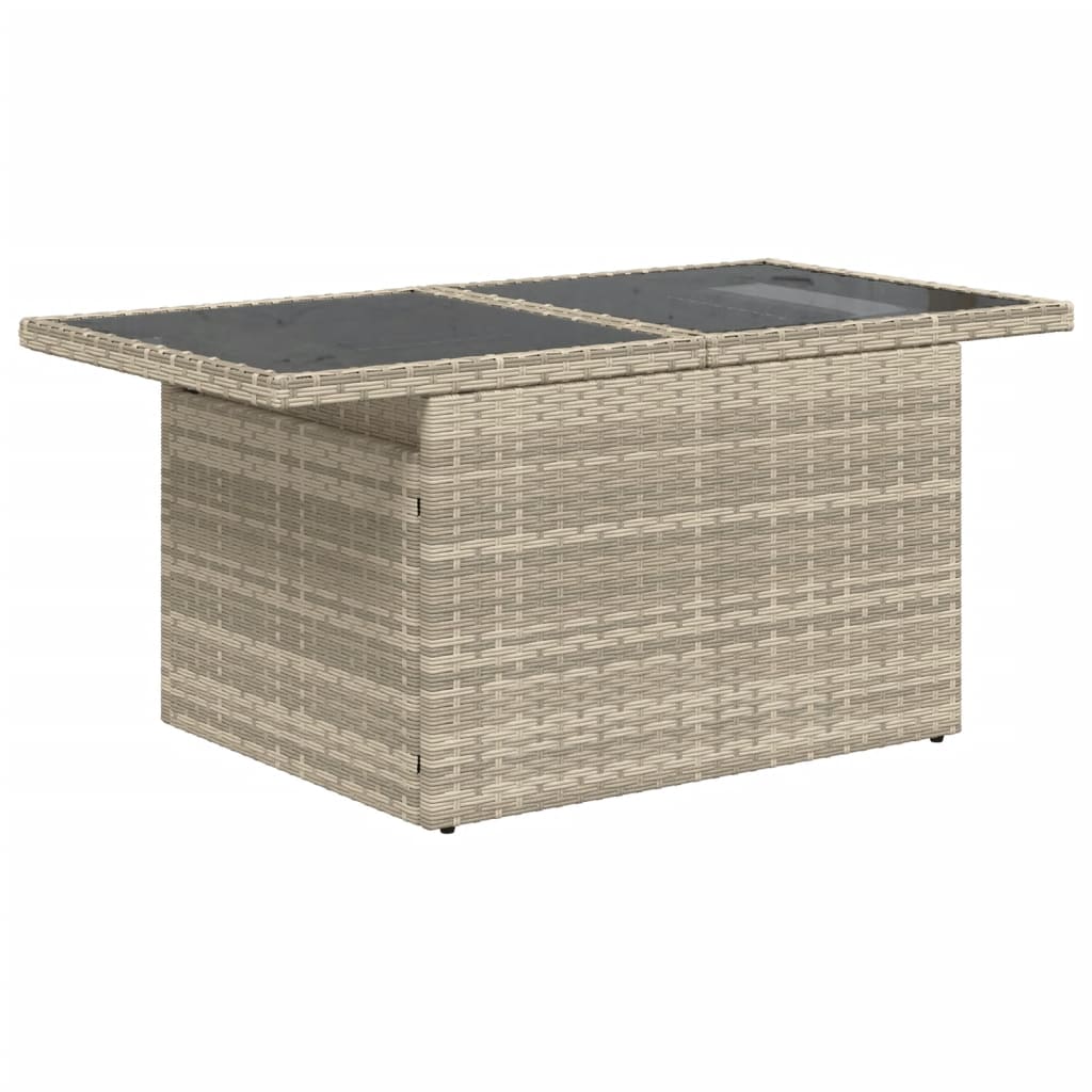 Outdoor Patio Poly Rattan Adjustable Garden Dining Table Outside Coffee Tables