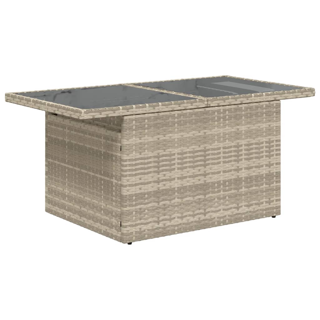 Outdoor Patio Poly Rattan Adjustable Garden Dining Table Outside Coffee Tables