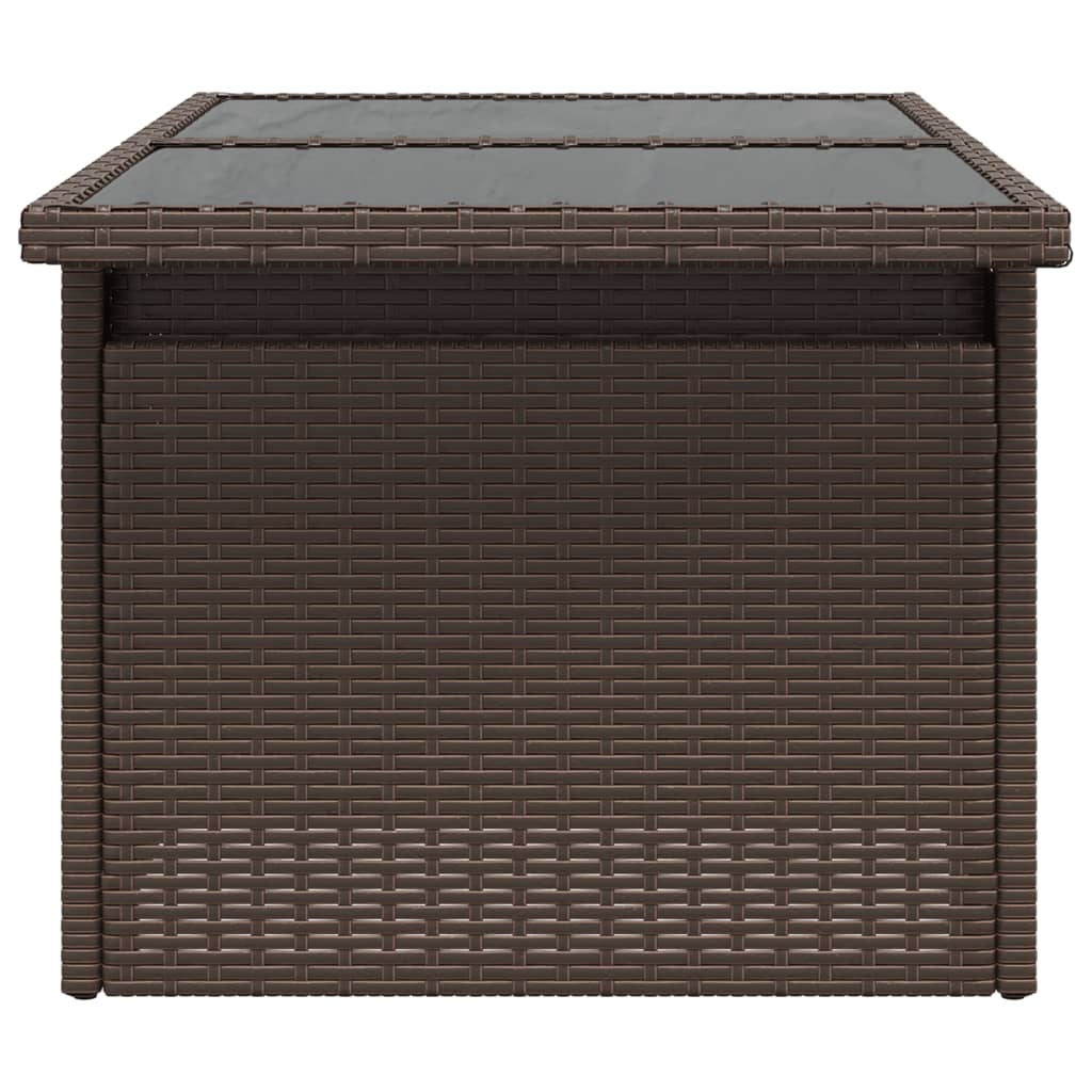 Outdoor Patio Poly Rattan Adjustable Garden Dining Table Outside Coffee Tables