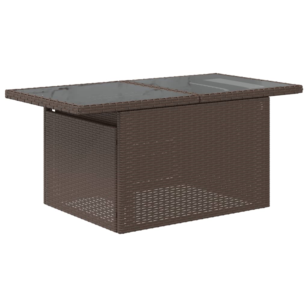 Outdoor Patio Poly Rattan Adjustable Garden Dining Table Outside Coffee Tables