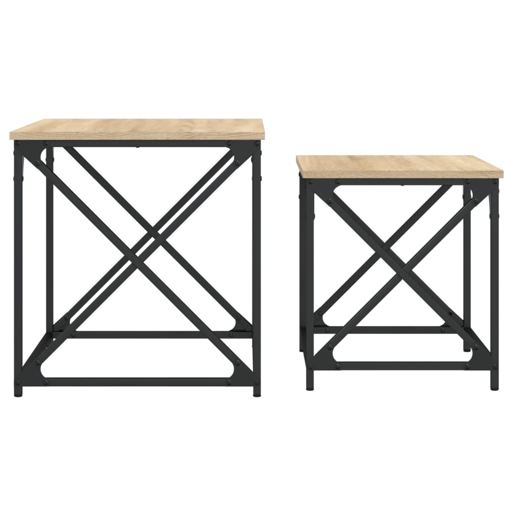 Nesting Coffee Tables 2 pcs Sonoma Oak Engineered Wood