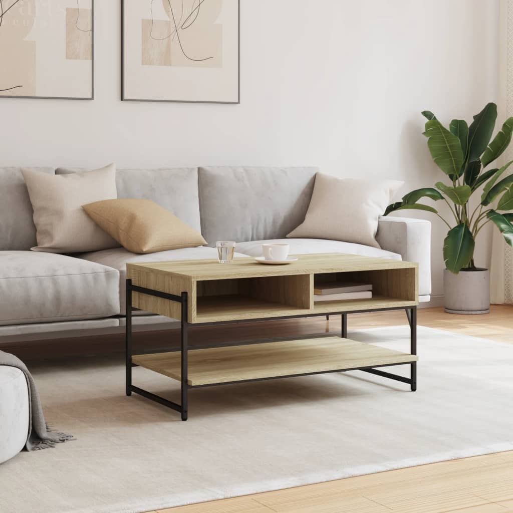 Coffee Table Sonoma Oak 90x50x45 cm Engineered Wood